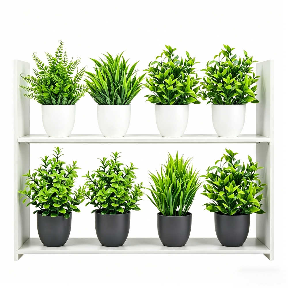 Bonsai Garden Ideas - 4pcs/set Mini Artificial Plants Potted Indoor