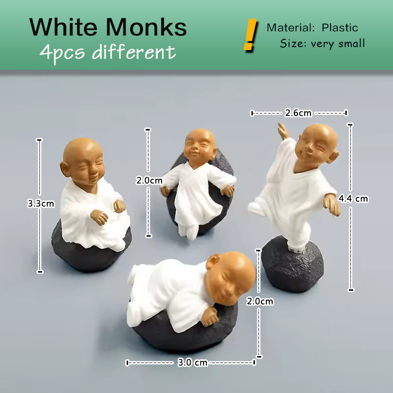 4pcs Chinese Kongfu Monk Minia - Bonsai Garden Japan review and price