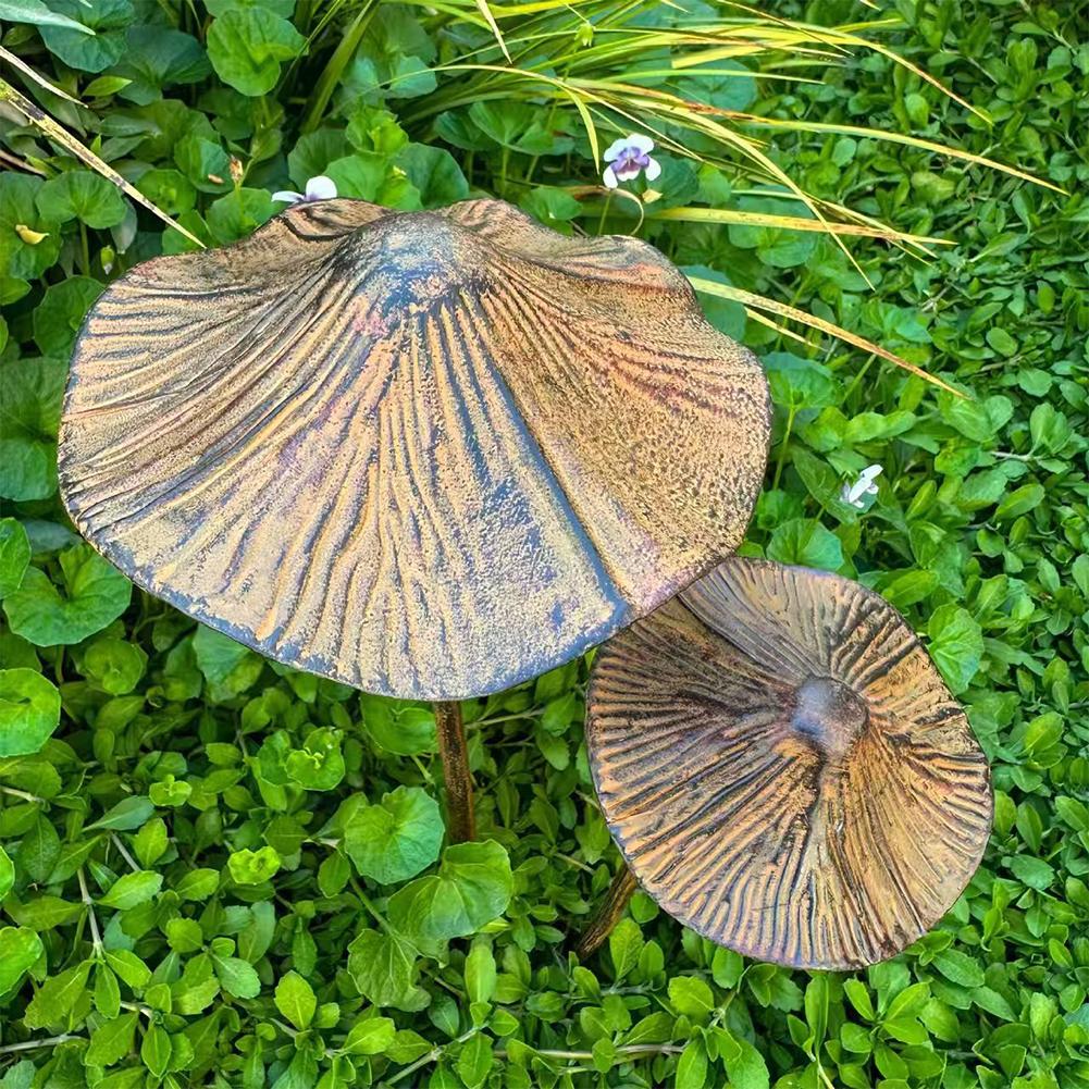 Retro Metal Rusty Mushroom Gar - Bonsai Garden Usa review and price