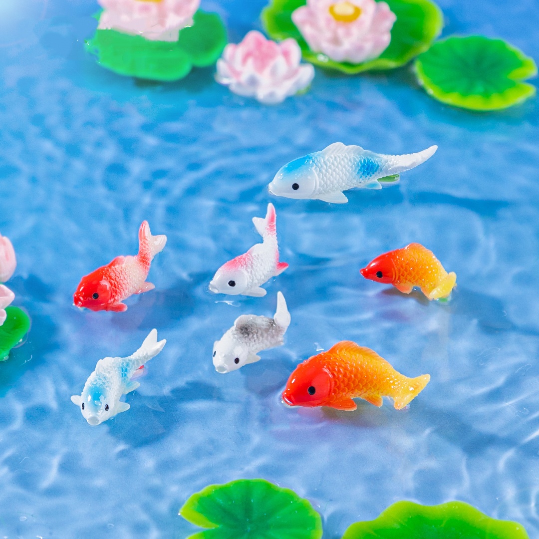 10PCS Mini Koi Fish Resin Gold - Bonsai Gardenia review and price