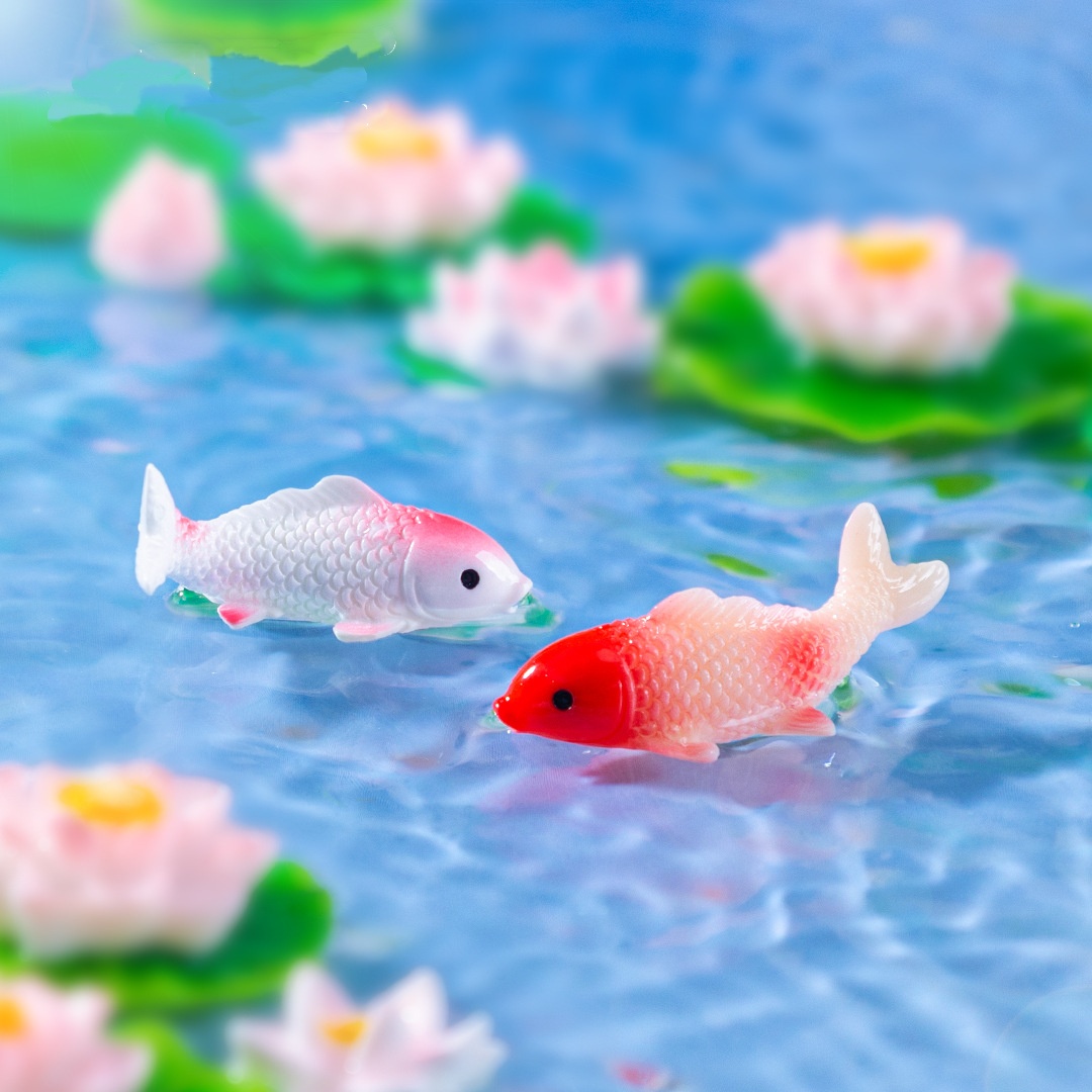 10PCS Mini Koi Fish Resin Gold - Bonsai Gardenia review and price