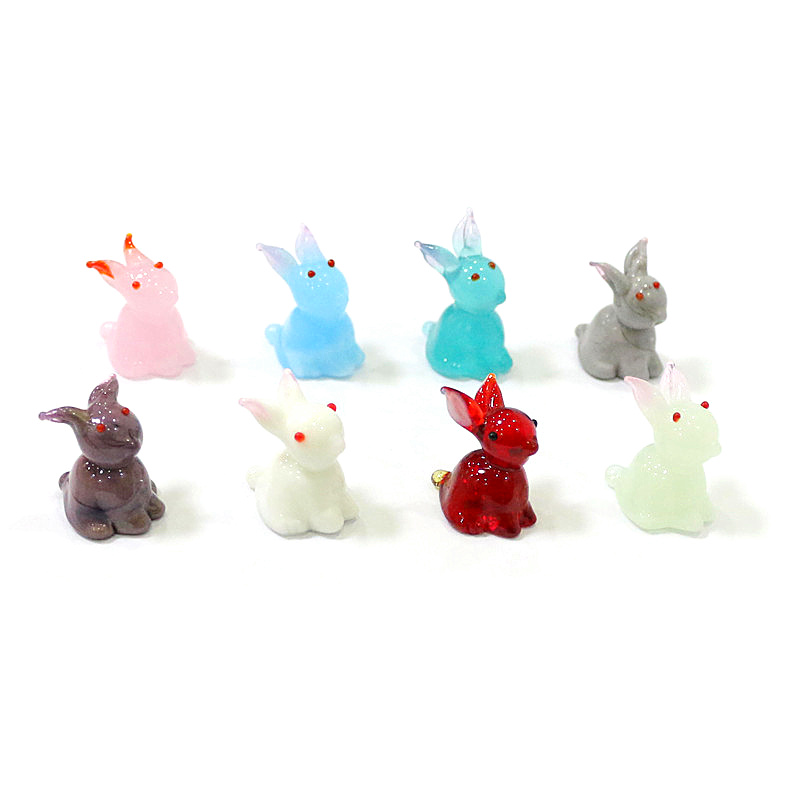 2pcs Mini Glass Bunny Figurine - Bonsai Garden Japan review and price