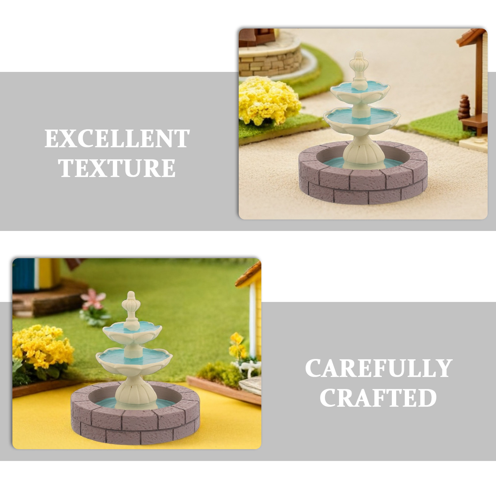 2Pcs Mini Resin Fountain Decor - Bonsai Garden Usa review and price