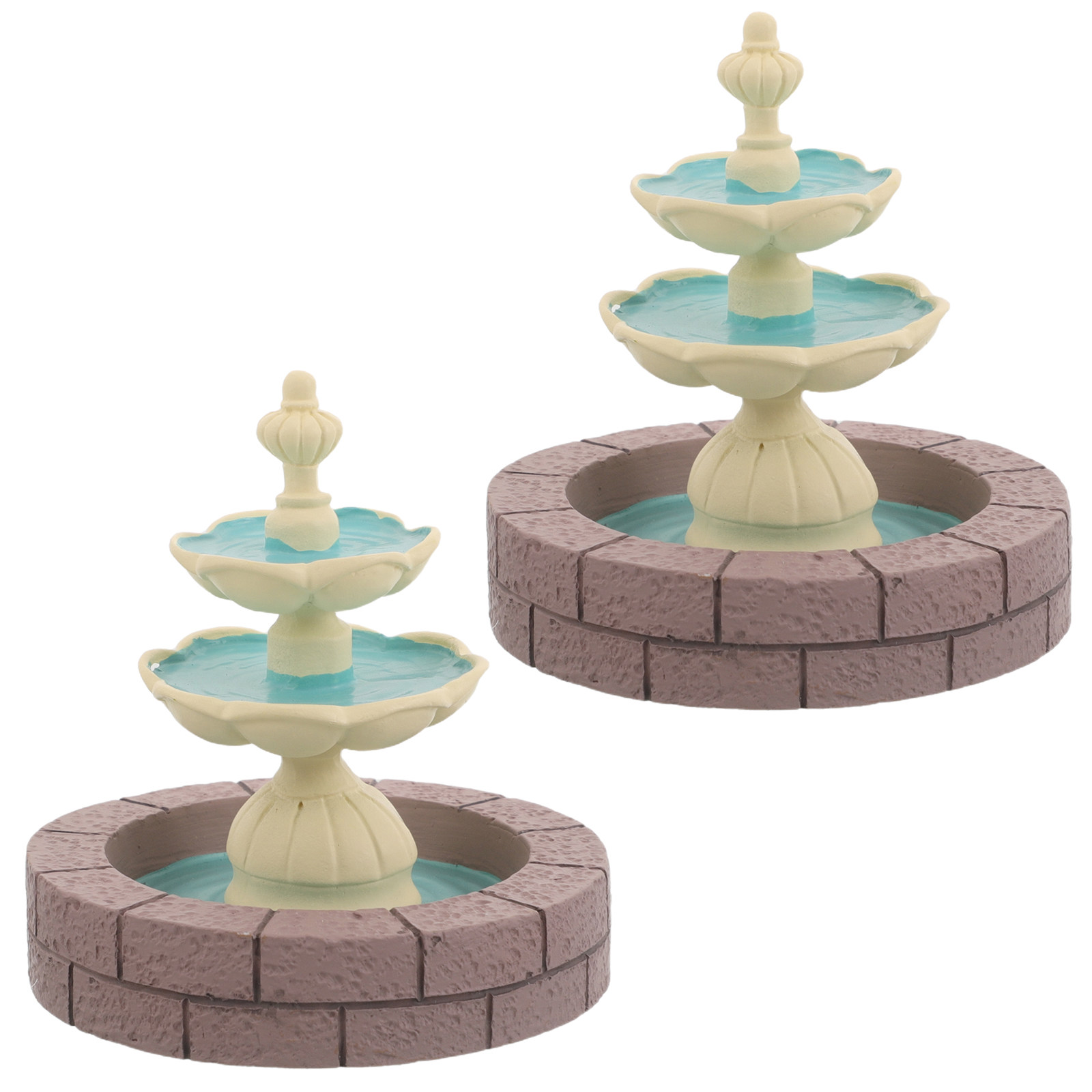 2Pcs Mini Resin Fountain Decor - Bonsai Garden Usa review and price