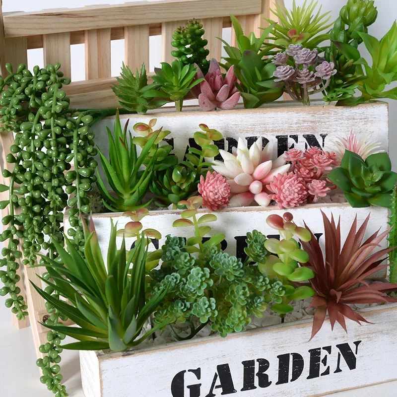 10/20Pcs PVC Succulents Plants - Bonsai Garden Ideas review and price